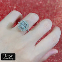 Radiant Cushion Halo Ring ILR014